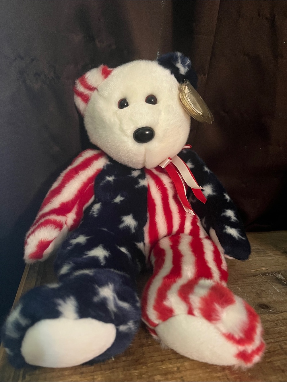 Ty Beanie Buddy “Spangle” - Red, White, Blue